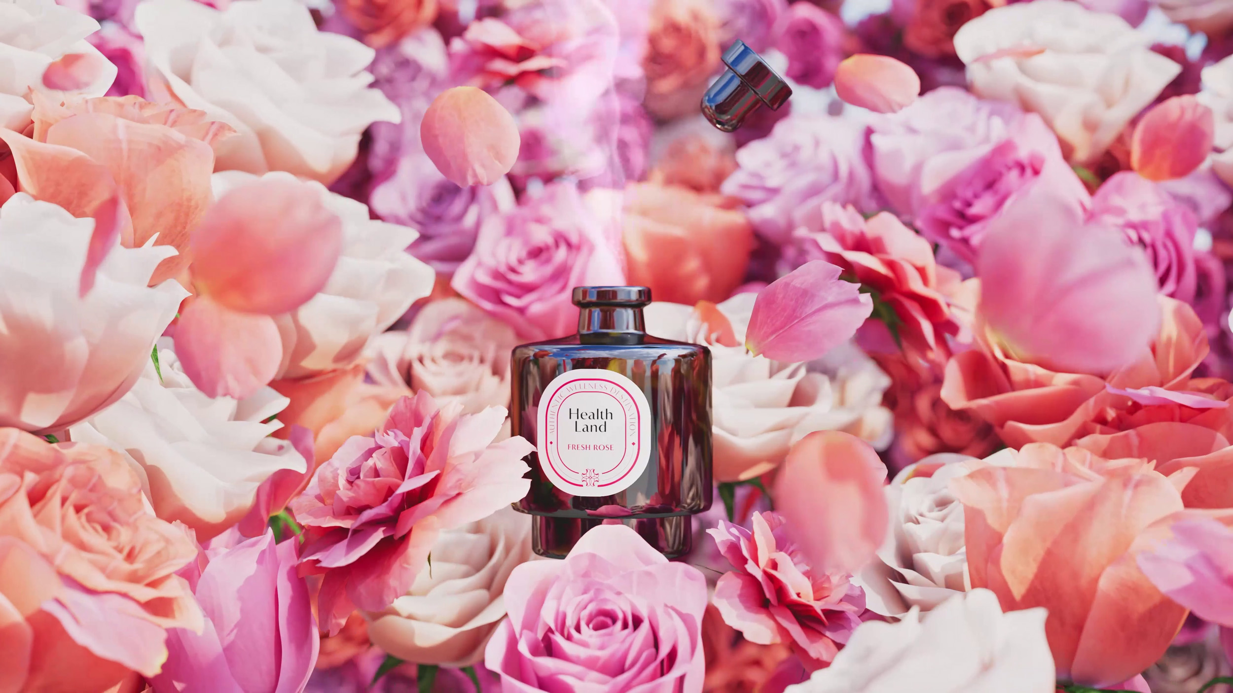 Health Land Diffuser กลิ่น Fresh Rose ท่ามกลางกลีบกุหลาบ