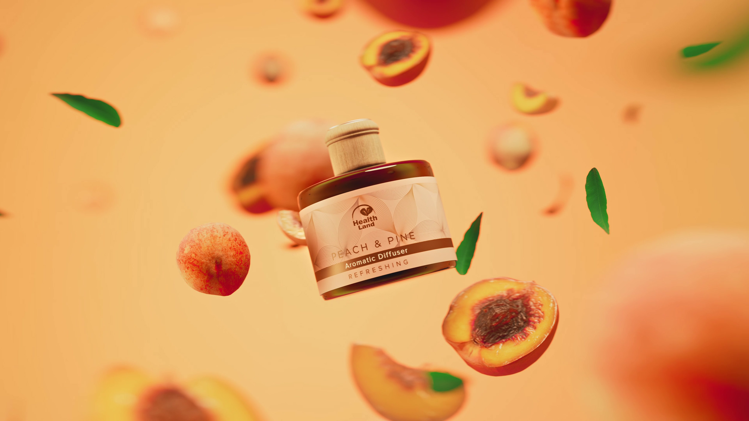 Health Land Diffuser กลิ่น Peach & Pine ท่ามกลางผลพีช