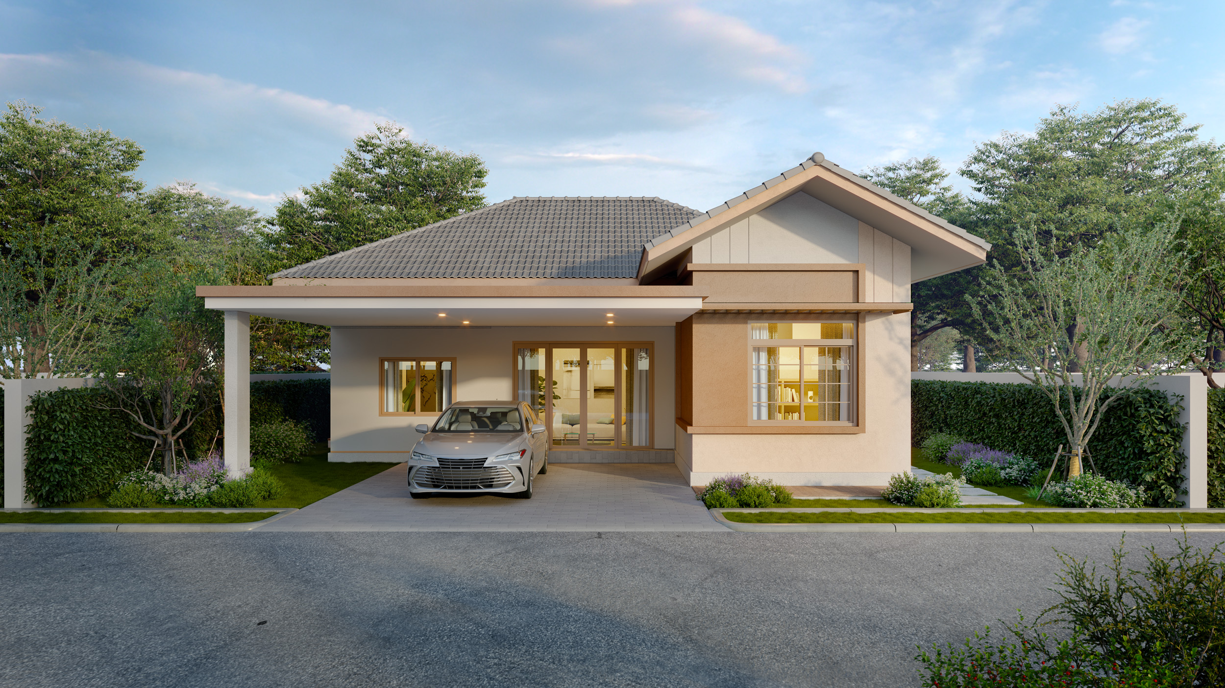 ธาราศิริ - บ้านเดี่ยวแบบ 3BR มุมมองที่ 1